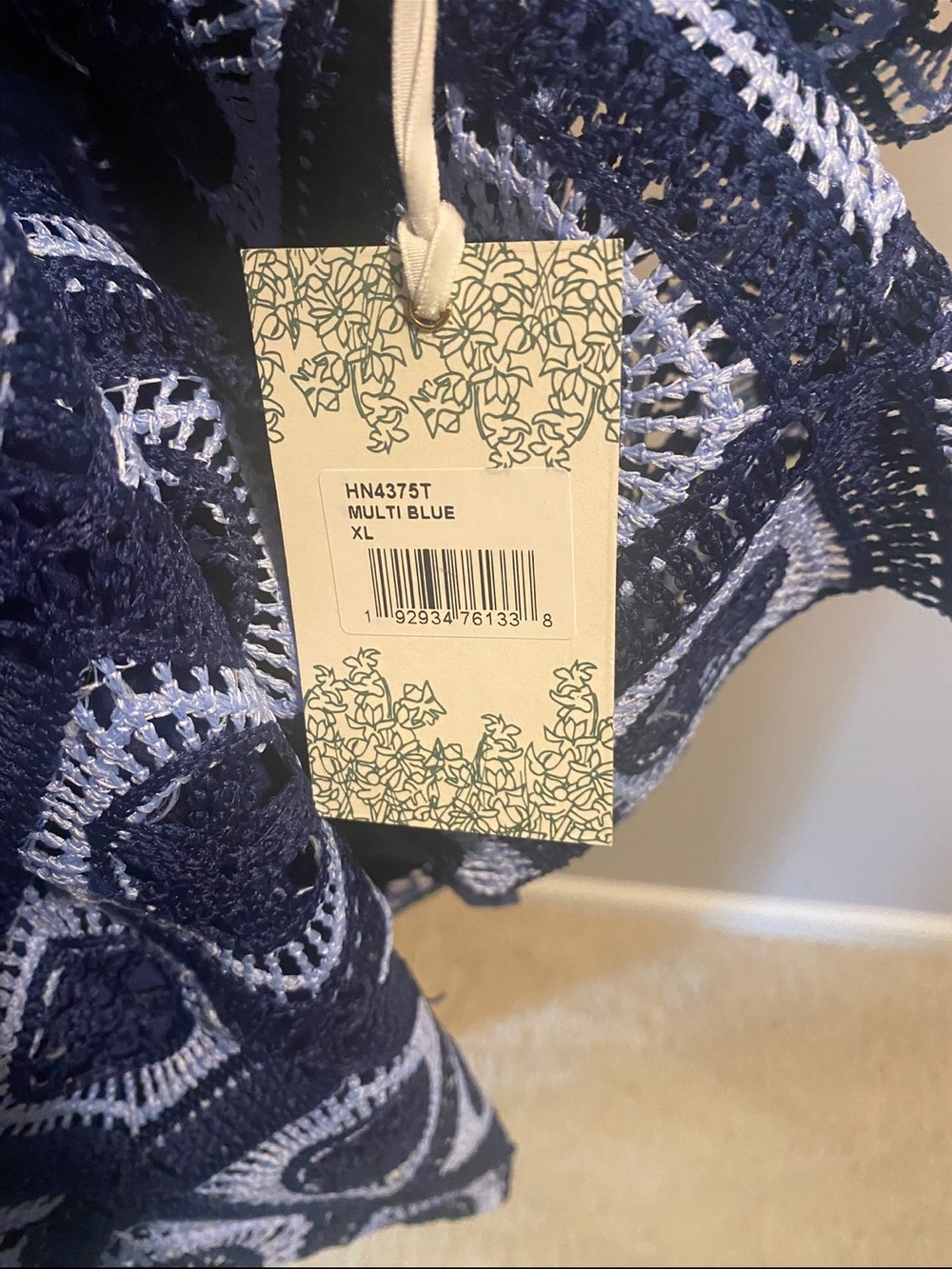 Tuckernuck Multi Blue Crochet Crop Top